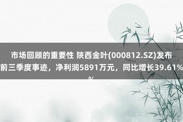 市场回顾的重要性 陕西金叶(000812.SZ)发布前三季度事迹，净利润5891万元，同比增长39.61%