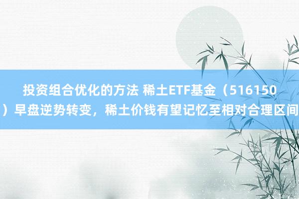 投资组合优化的方法 稀土ETF基金（516150）早盘逆势转变，稀土价钱有望记忆至相对合理区间