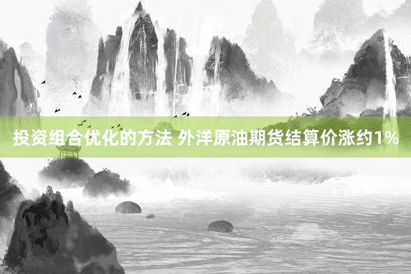 投资组合优化的方法 外洋原油期货结算价涨约1%