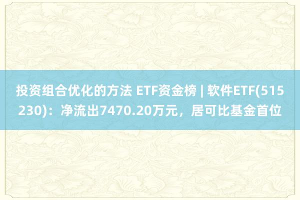 投资组合优化的方法 ETF资金榜 | 软件ETF(515230)：净流出7470.20万元，居可比基金首位