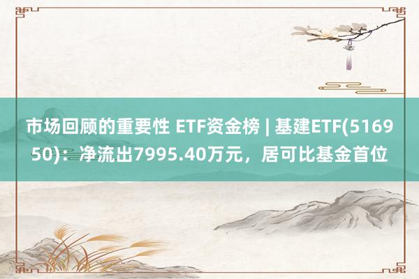 市场回顾的重要性 ETF资金榜 | 基建ETF(516950)：净流出7995.40万元，居可比基金首位