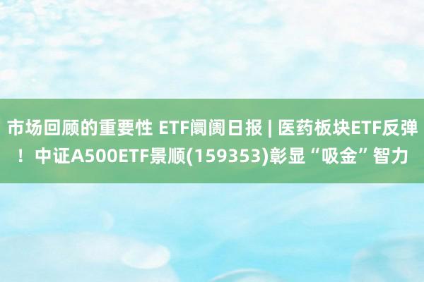 市场回顾的重要性 ETF阛阓日报 | 医药板块ETF反弹！中证A500ETF景顺(159353)彰显“吸金”智力