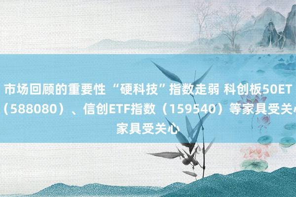 市场回顾的重要性 “硬科技”指数走弱 科创板50ETF（588080）、信创ETF指数（159540）等家具受关心