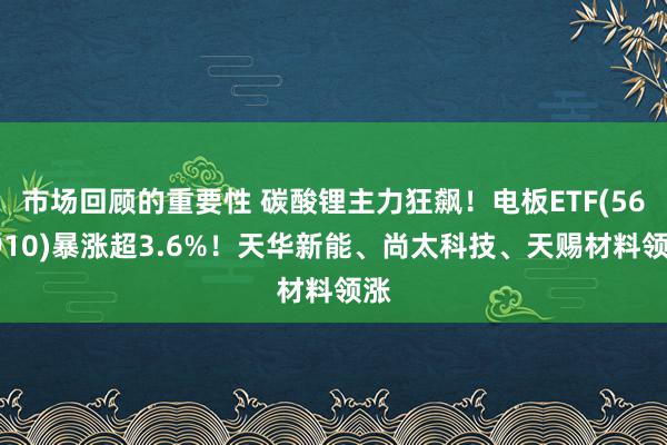 市场回顾的重要性 碳酸锂主力狂飙！电板ETF(561910)暴涨超3.6%！天华新能、尚太科技、天赐材料领涨