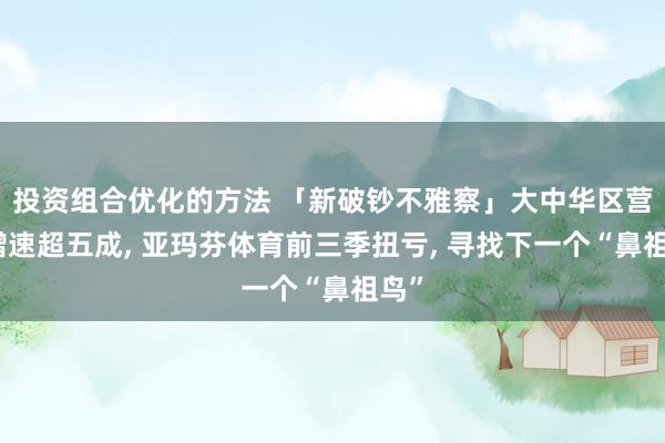 投资组合优化的方法 「新破钞不雅察」大中华区营收增速超五成, 亚玛芬体育前三季扭亏, 寻找下一个“鼻祖鸟”