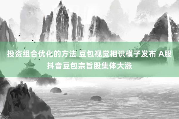 投资组合优化的方法 豆包视觉相识模子发布 A股抖音豆包宗旨股集体大涨