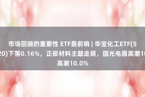 市场回顾的重要性 ETF最前哨 | 华宝化工ETF(516020)下落0.16%，正极材料主题走弱，国光电器高潮10.0%