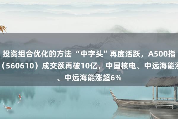 投资组合优化的方法 “中字头”再度活跃，A500指数ETF（560610）成交额再破10亿，中国核电、中远海能涨超6%