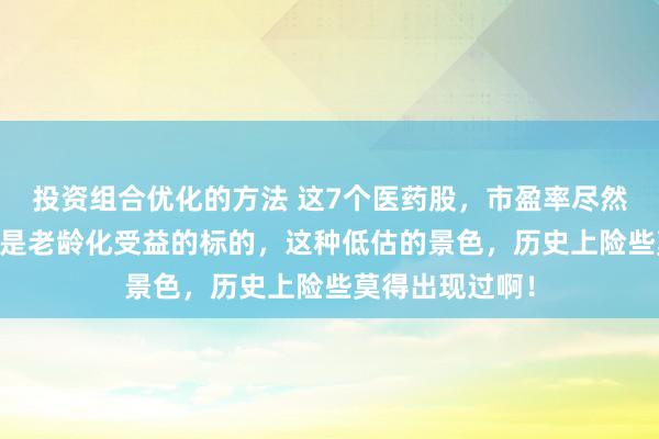 投资组合优化的方法 这7个医药股，市盈率尽然低至10倍，全是老龄化受益的标的，这种低估的景色，历史上险些莫得出现过啊！