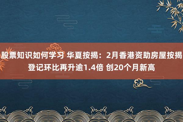 股票知识如何学习 华夏按揭：2月香港资助房屋按揭登记环比再升逾1.4倍 创20个月新高